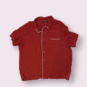3XL Red Fashion Nova Pajama Shirt